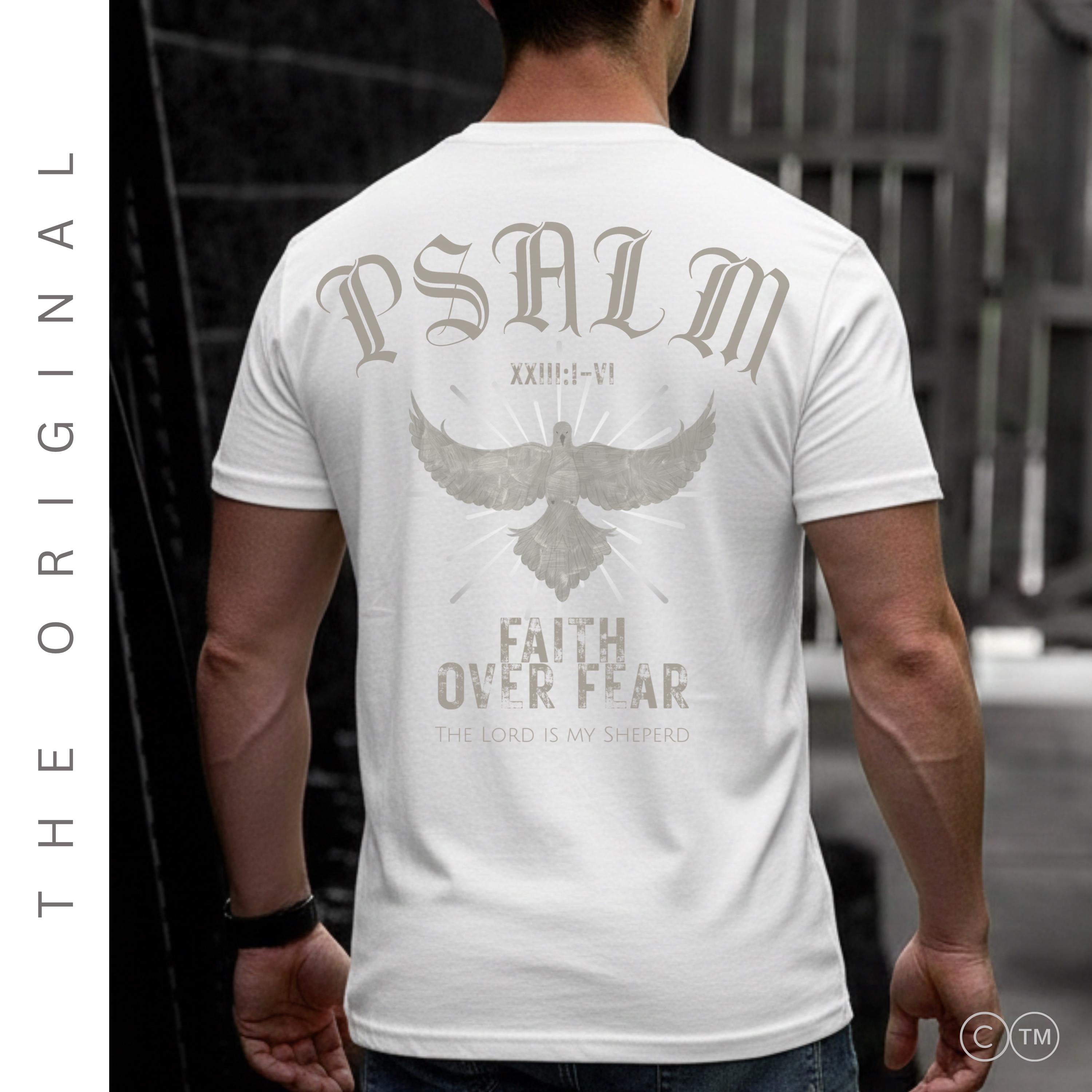 Psalm 23 Christian Faith Shirt | Lion Of Judah Men's Faith Graphic Tee