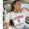 My Lifeguard Walks on Water Christian Faith Shirt | Vintage Distressed Tee