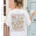 Created By Creator Christian Shirt | Floral Faith Tee Isaiah 43:7 Verse
