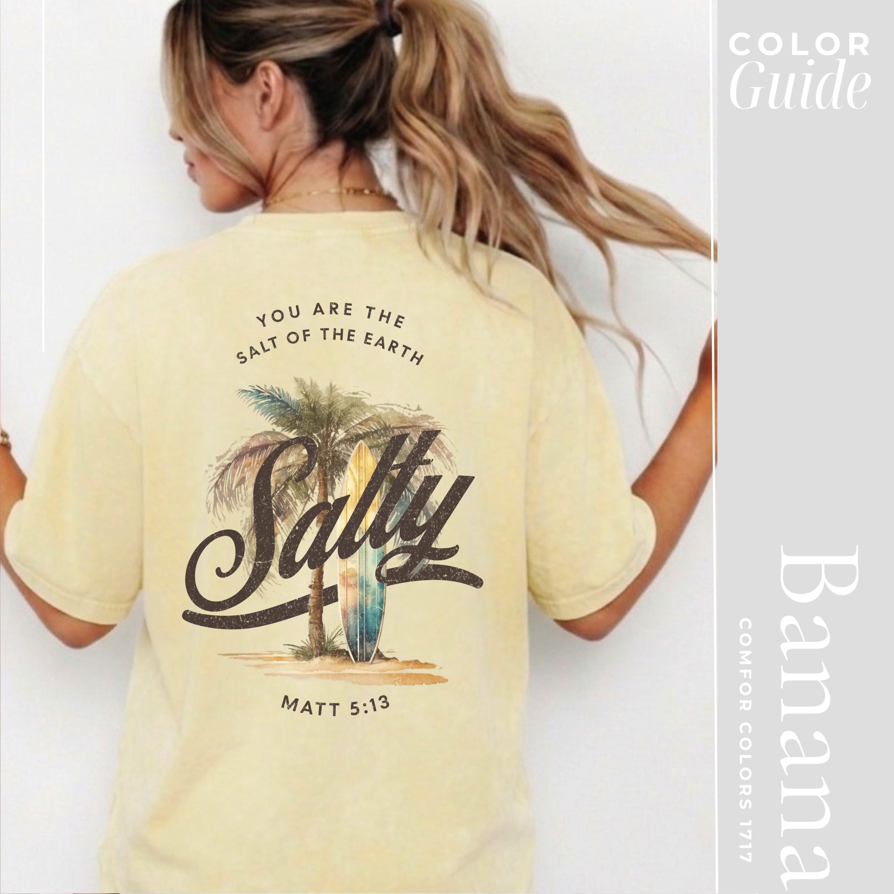 Salty Summer Christian T Shirts | Beach Shirt With Bible Verse