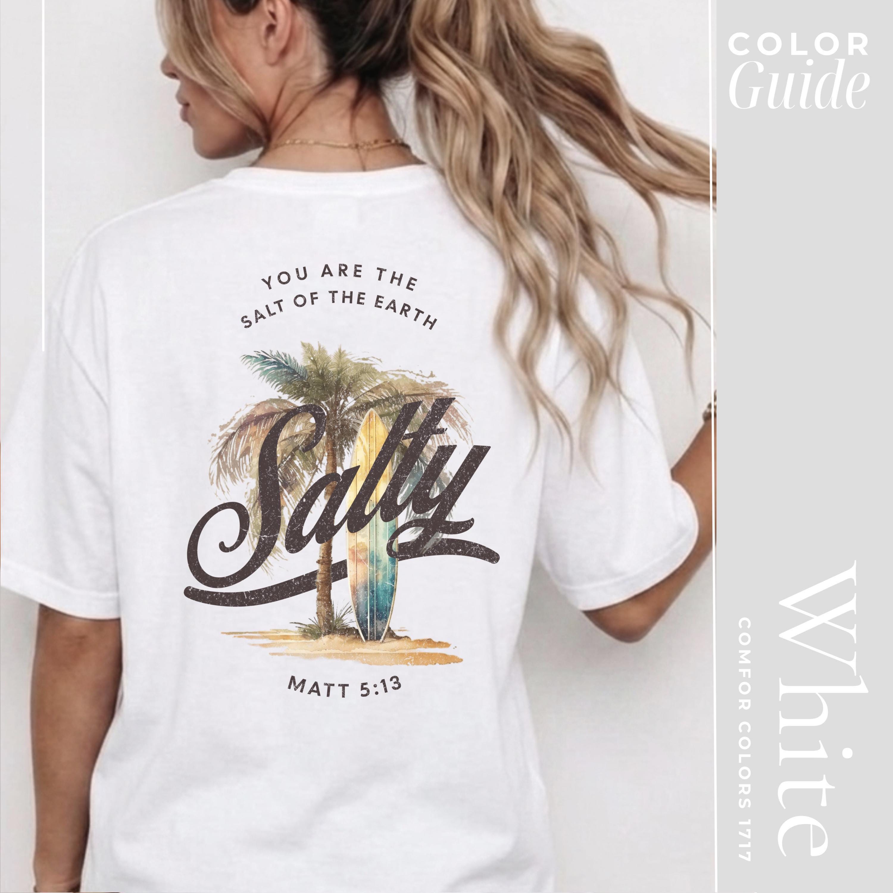 Salty Summer Christian T Shirts | Beach Shirt With Bible Verse