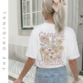 Floral Faith Tee Christian Shirt Women | Created By The Creator Bible Verse