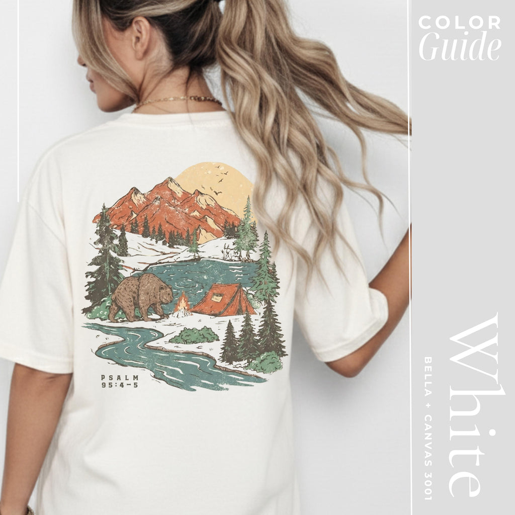 Mens Faith Outdoors Christian Camping Shirt | Psalm Wilderness Design