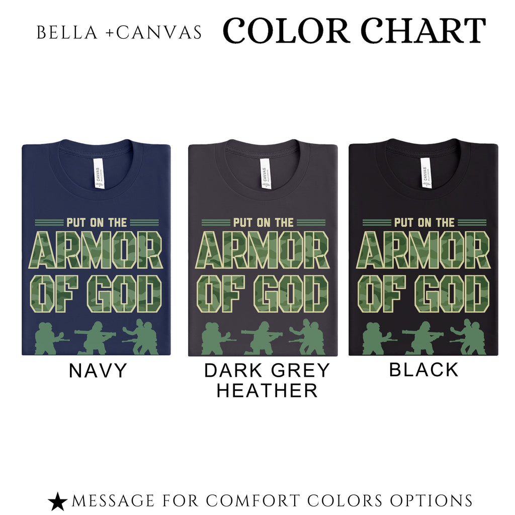 Armor of God Christian Shirt | Kids Military Tee With Bible Verse Camo Design