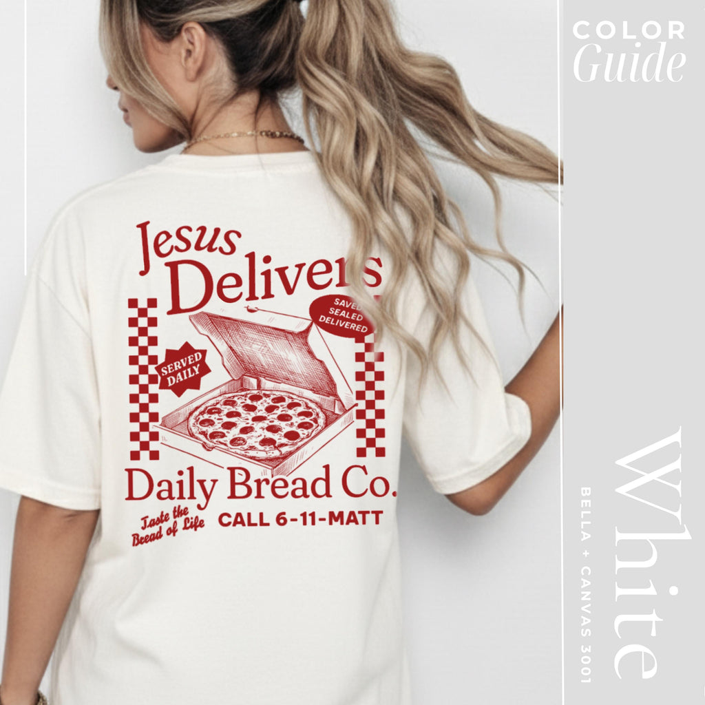 Jesus Delivers Pizza Shirt | Funny Christian Streetwear Tee For Men | Unisex
