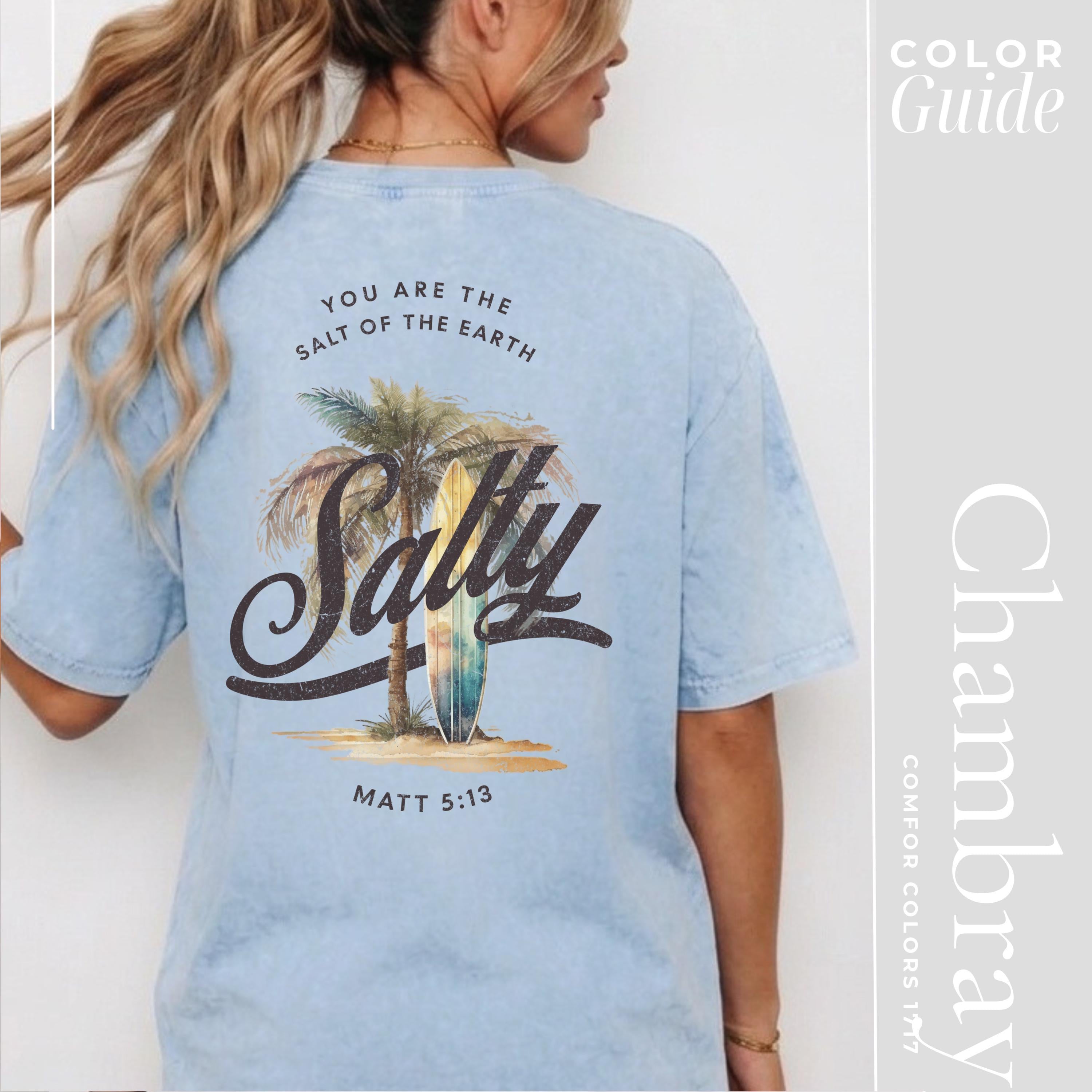 Salty Summer Christian T Shirts | Beach Shirt With Bible Verse