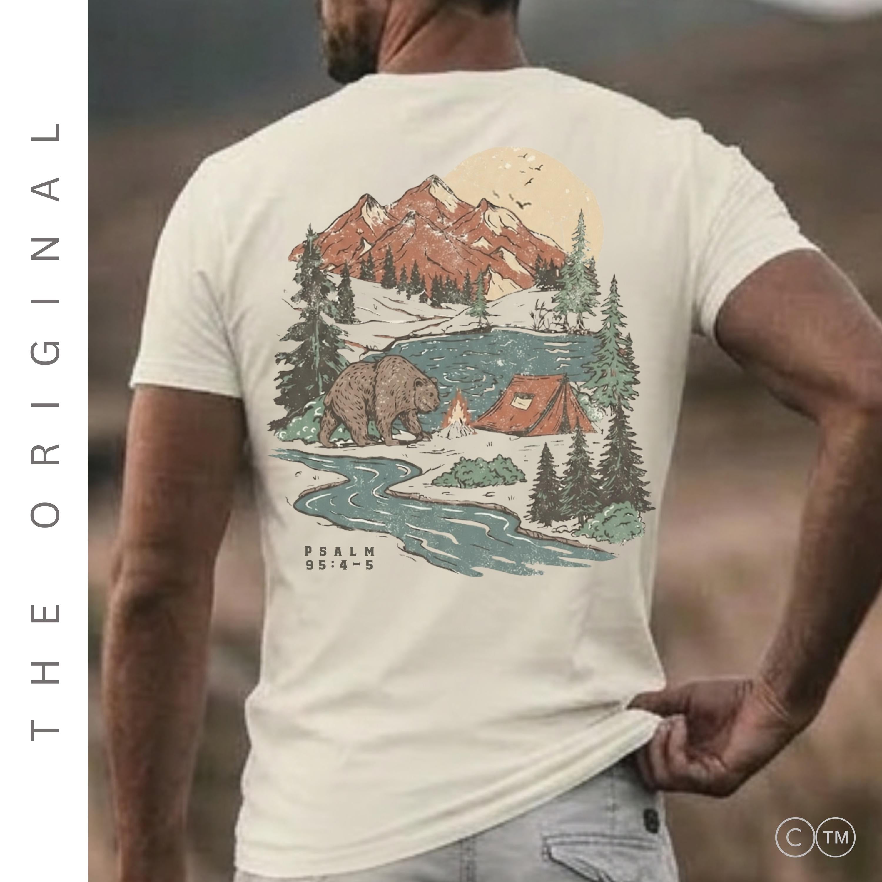 Wilderness Camp Christian Shirt Men | Vintage Bible Verse Tee