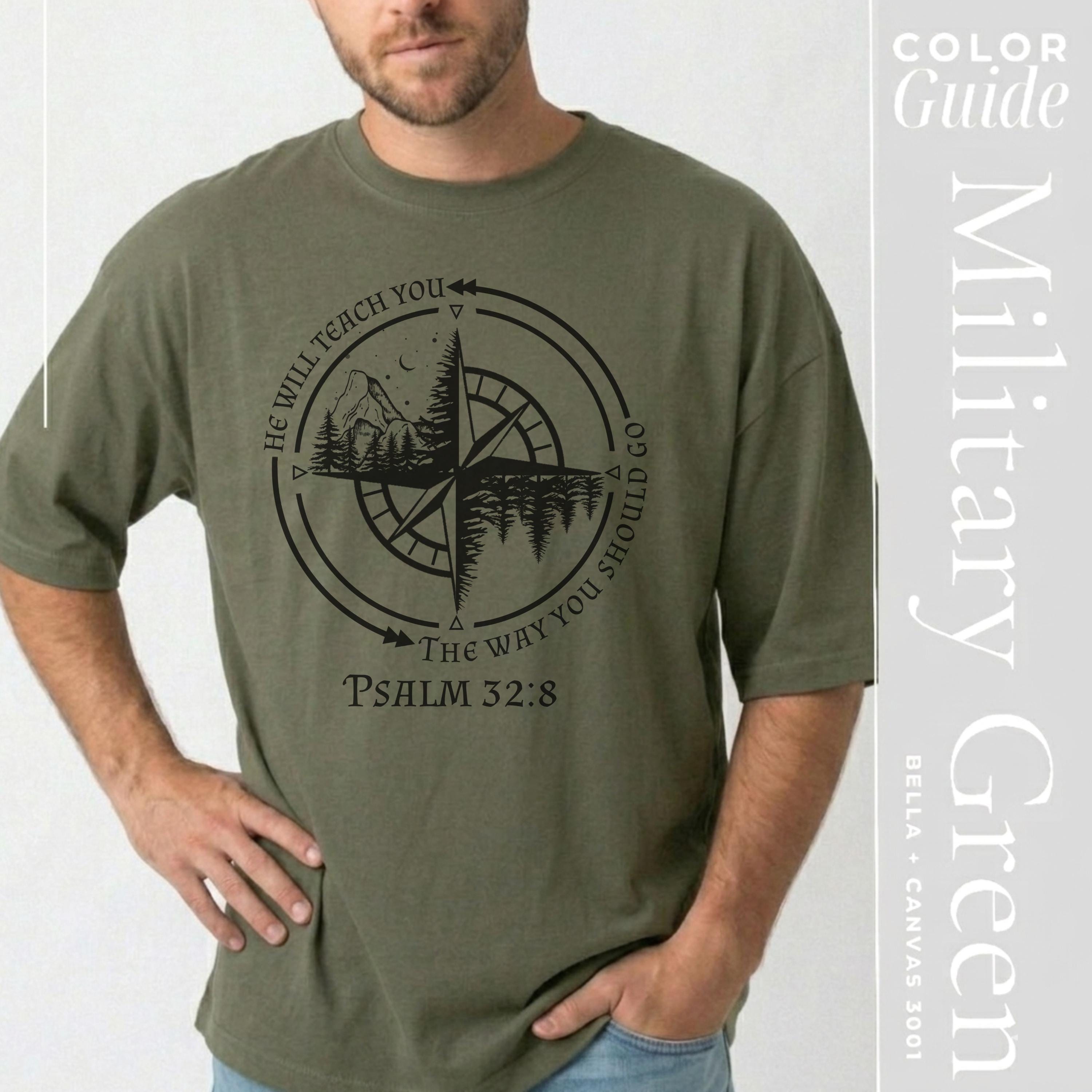 He Will Teach You The Way Christian Shirts for Men | God Guides Bible Verse Shirt