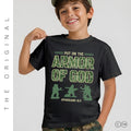 Armor of God Christian Shirt | Kids Military Tee With Bible Verse Camo Design