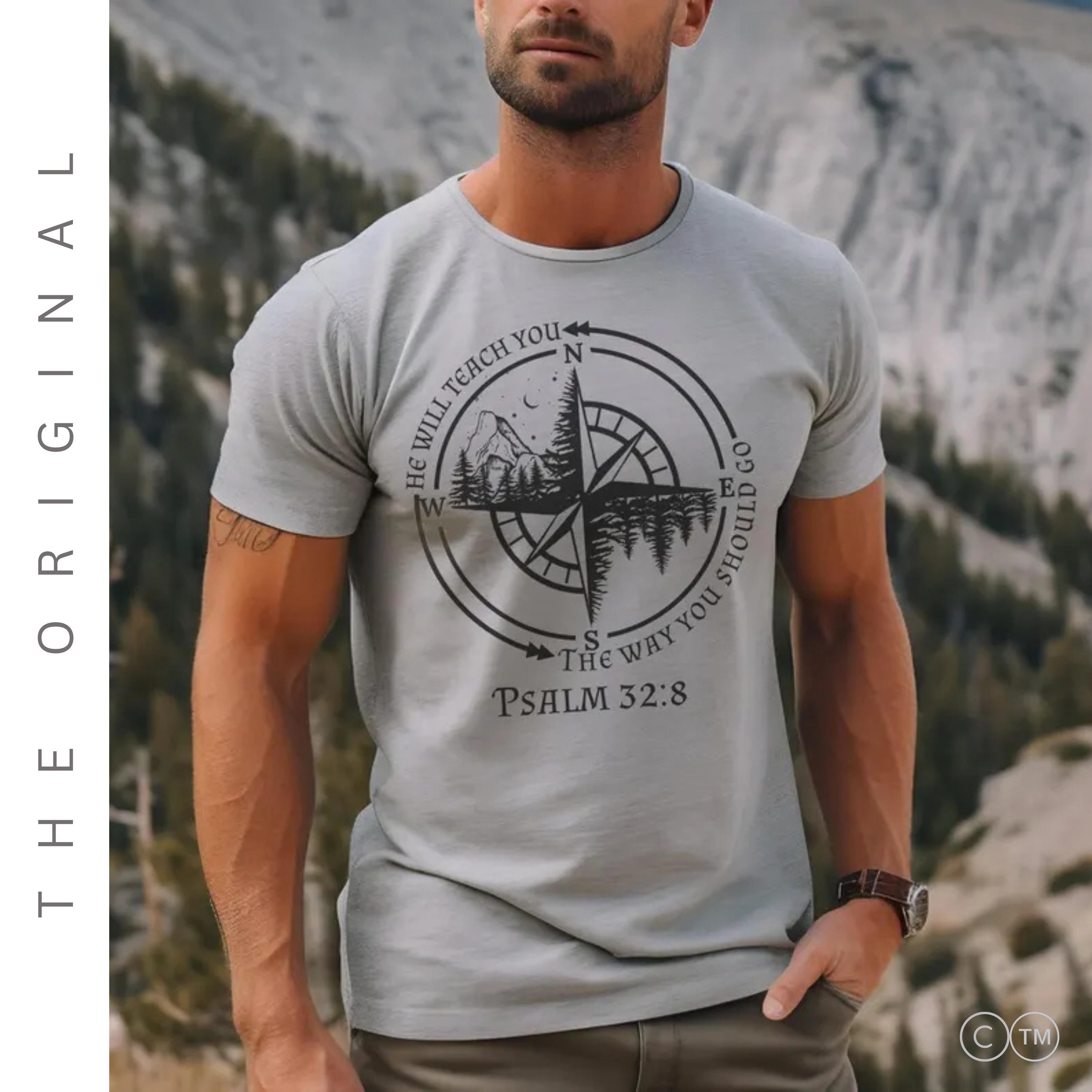 He Will Teach You The Way Christian Shirts for Men | God Guides Bible Verse Shirt