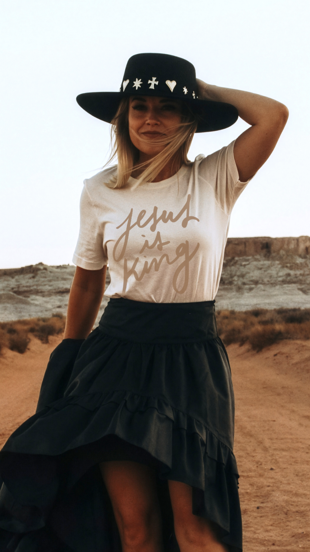 Jesus Is King T-Shirt | Hand-Lettered Christian Tee | Faith-Based Graphic Shirt for Women